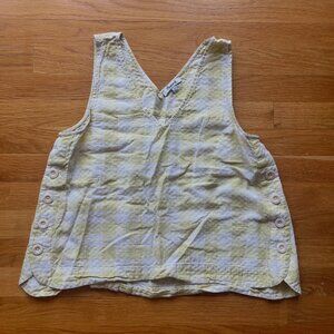 Madewell Side-Button Tank Top in Gingham Check